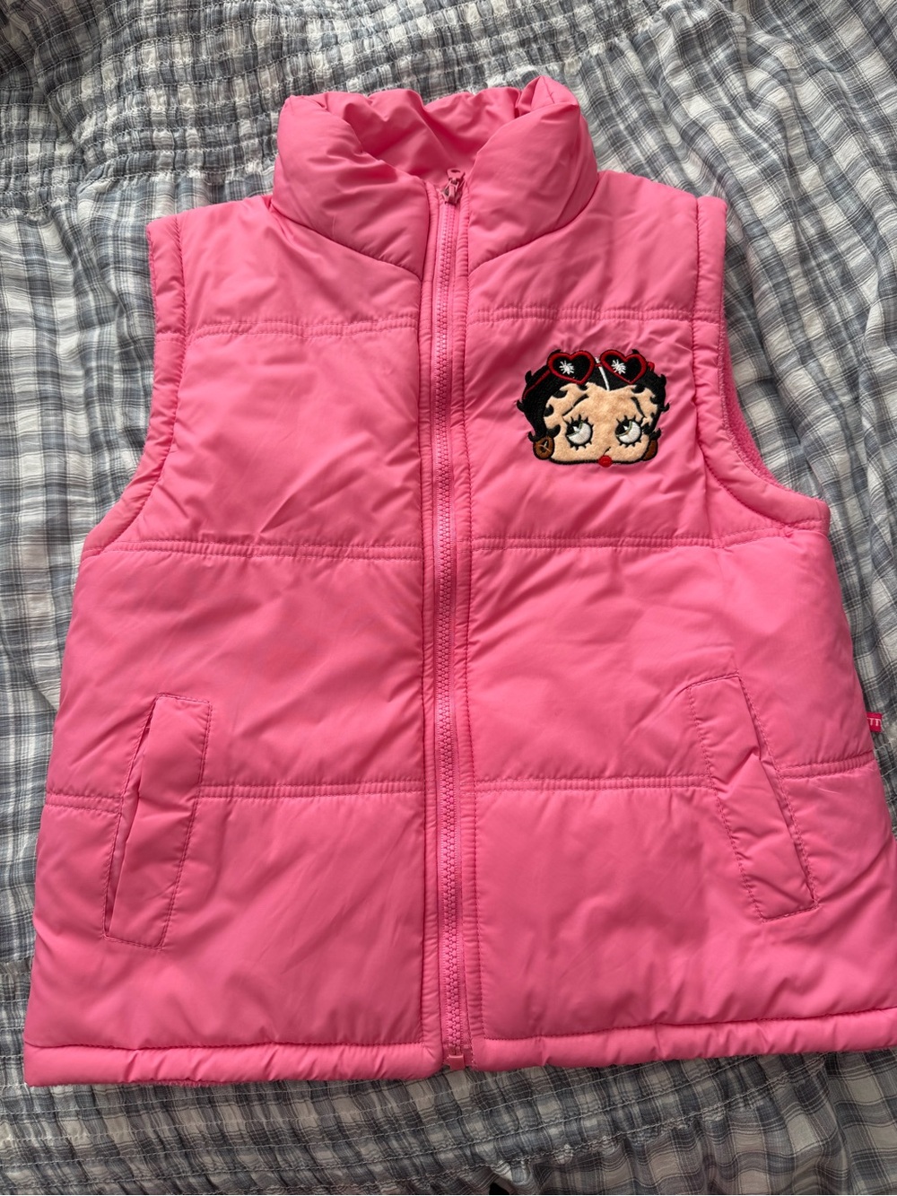 Pink Betty Boop Puffer Vest